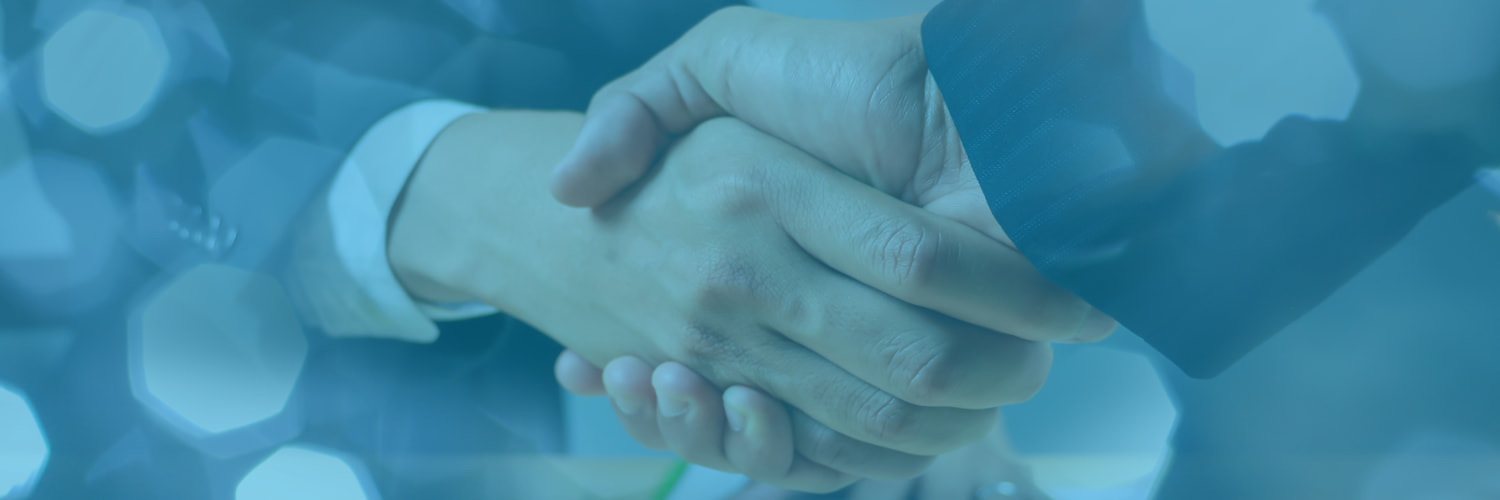 handshake blue overlay