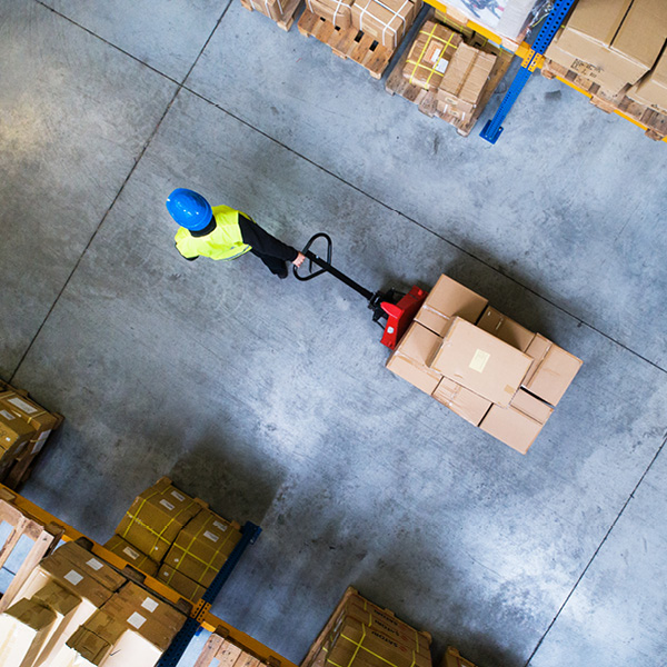 Production Print magnifying glass over photos