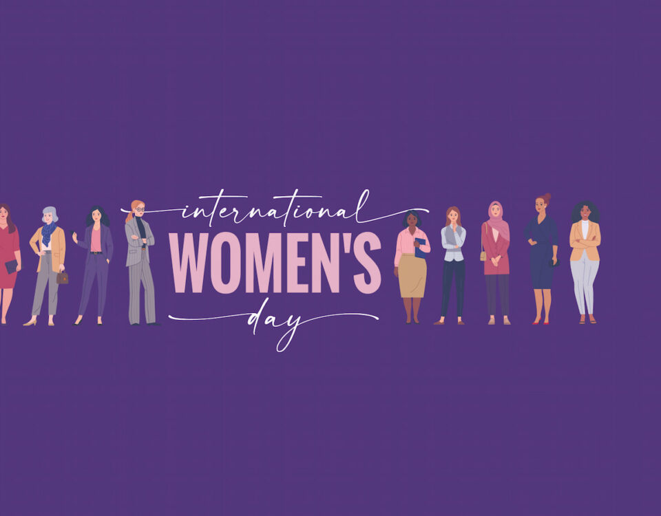 International Women's Day banner purple