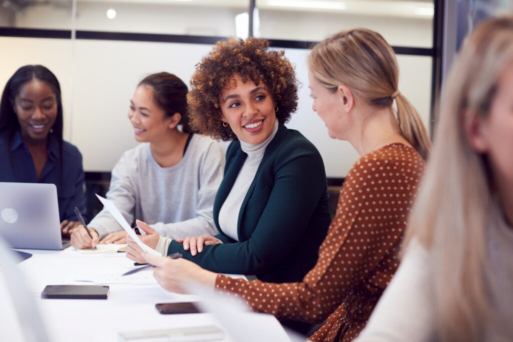 female employees working together in office