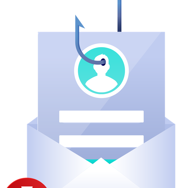 email illustration with fishing hook