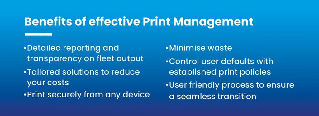 The benefits of using Print Management to improve your organisation's print reporting