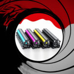 printer colour cartridges James Bond 007 barrel