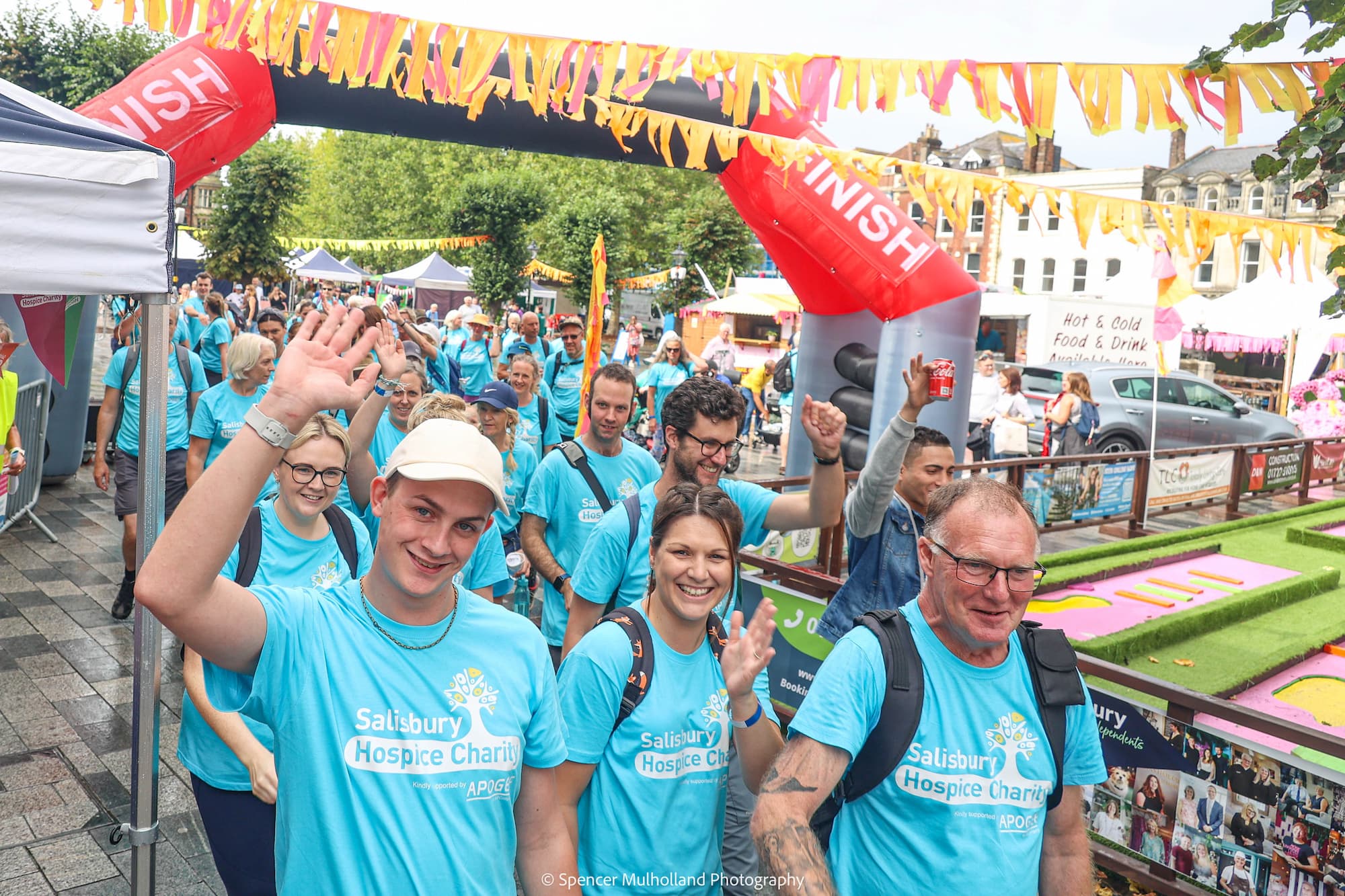 Volunteers at Celebration Walk for Salisbury Hospice Charity
